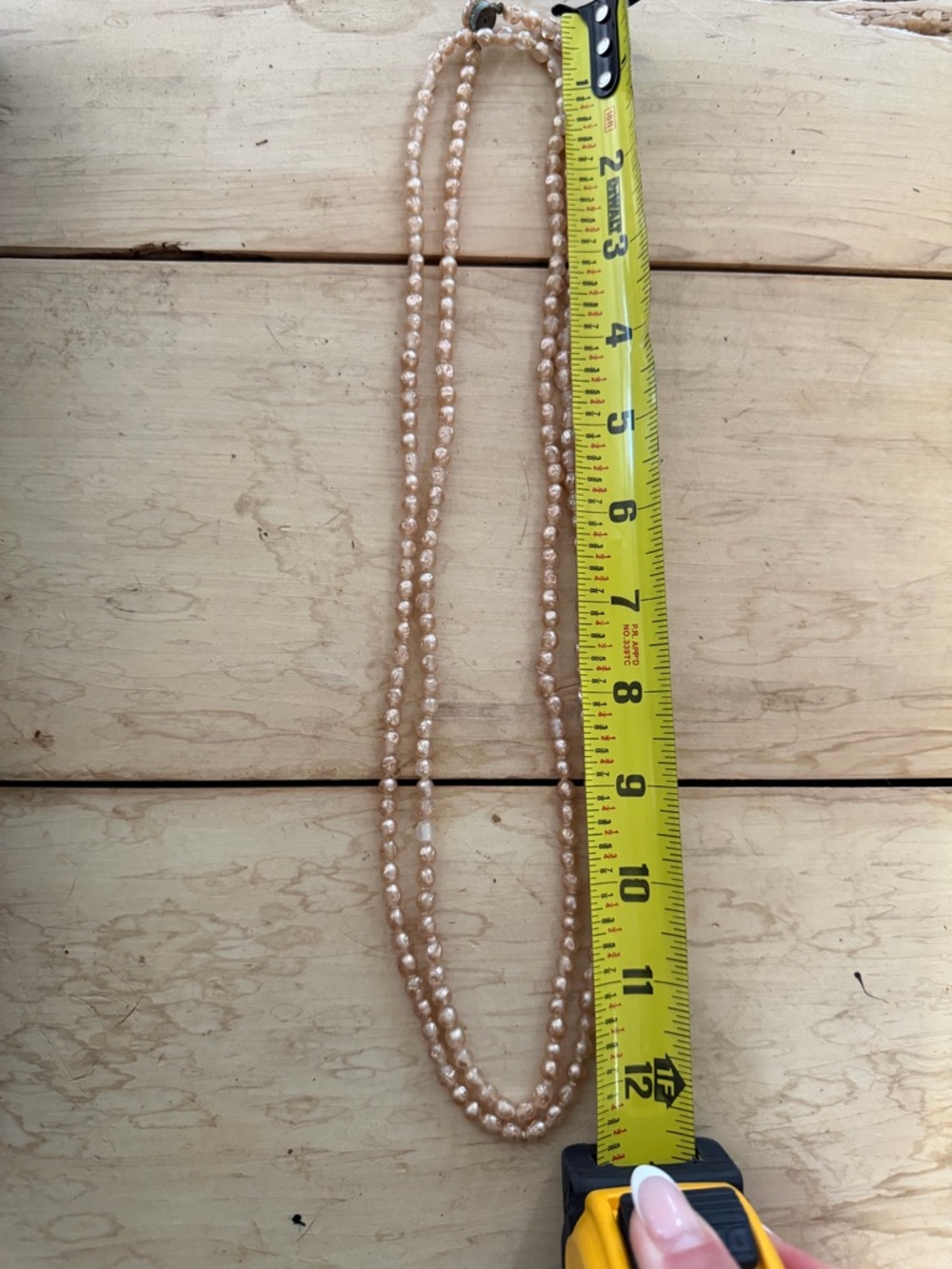 Vintage Elegant Pale Pink Pearl Bead Necklace - Women Jewelry - Picture 3 of 5